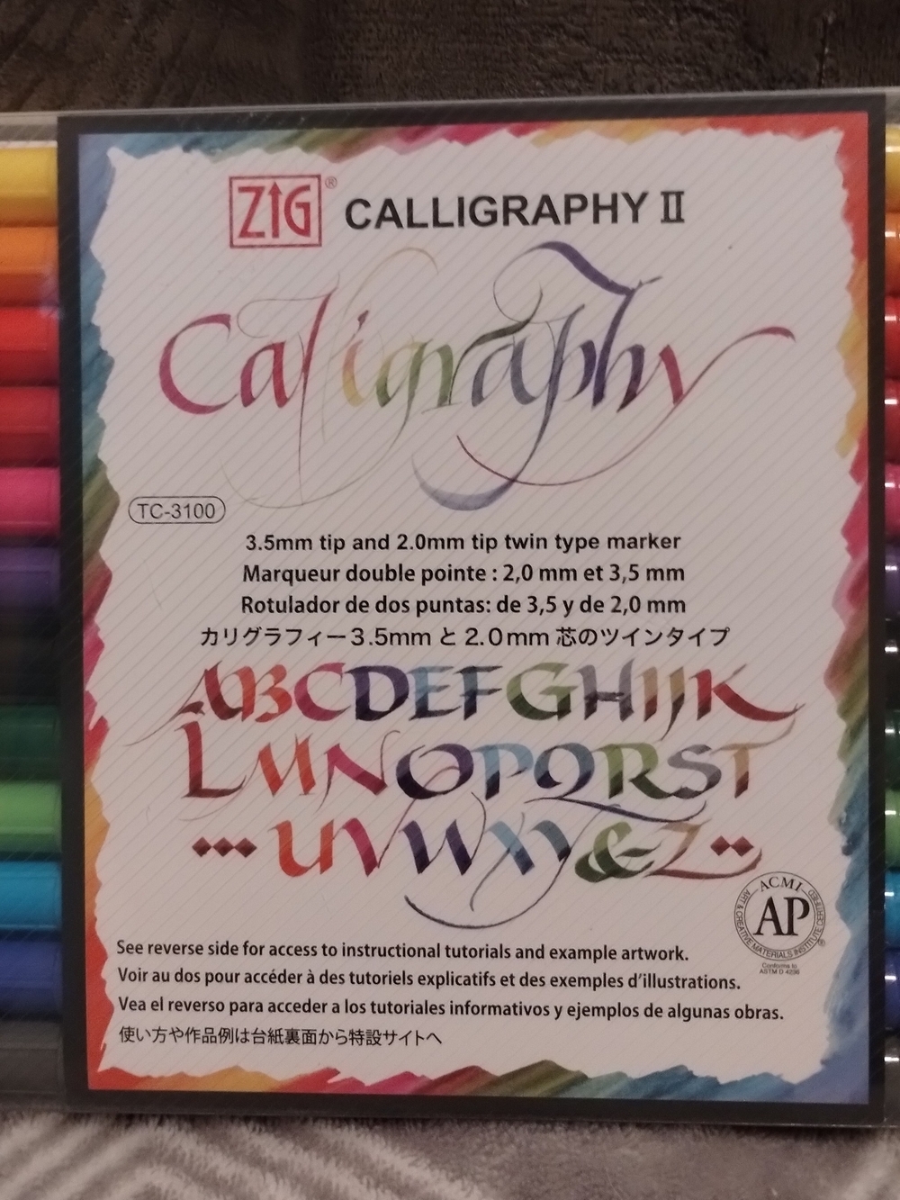 Calligraphy II Multicolor Calligraphy Marker Set